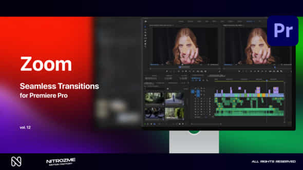 Zoom Seamless Transitions Vol 12 For Premiere Pro - VideoHive 48688841