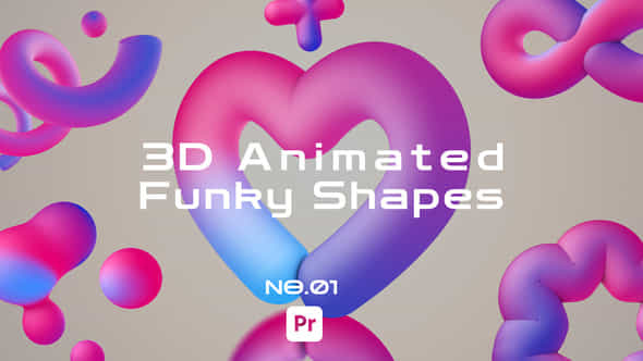 3D Animated Funky Shapes For Premiere Pro - VideoHive 47057248