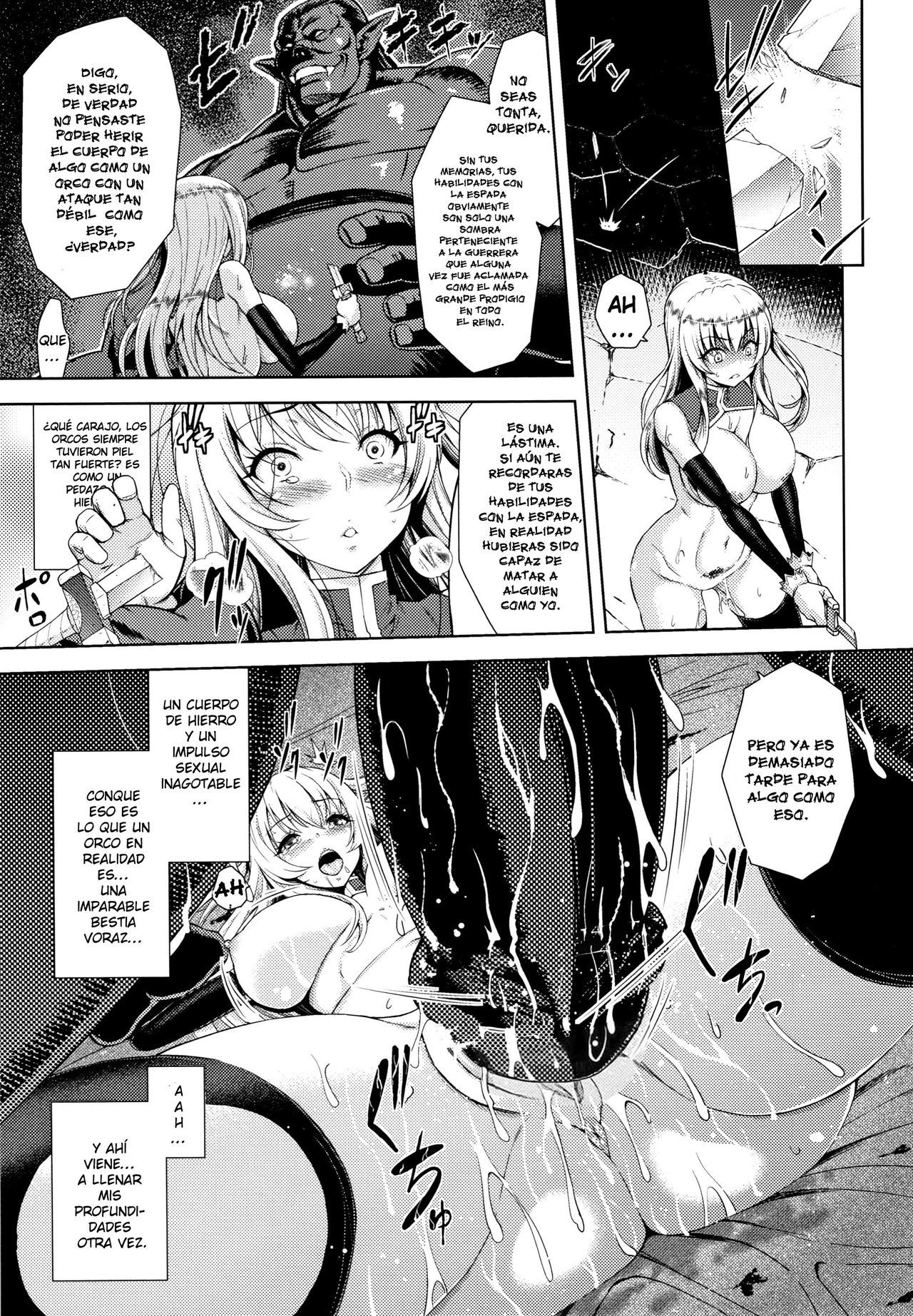[Yamada Gogogo] Erona -Orc no Inmon ni Okasareta Onna Kishi no Matsuro-  Erona -La Caída de una Hermosa Guerrera Maldecida con la Lasciva Marca de un Orco + Epílogo [Spanish] {meiwow + k