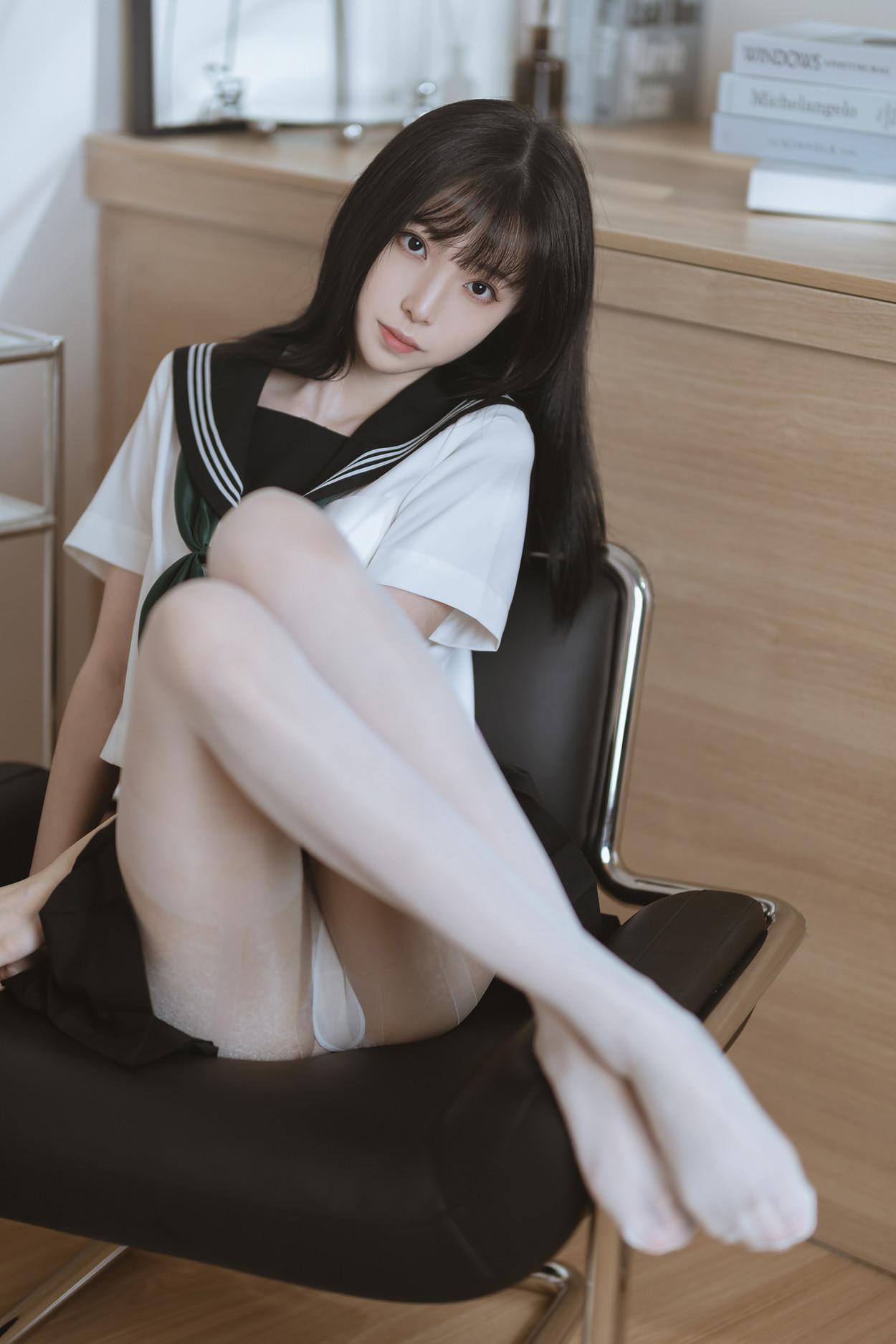 Cosplay 许岚LAN 白丝水手服(11)