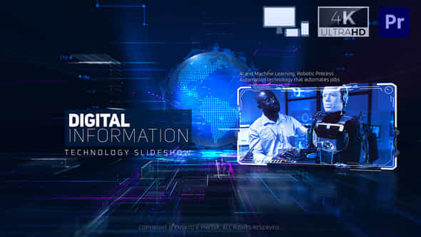 Digital Information Technology Slideshow Premiere Pro - VideoHive 52147014