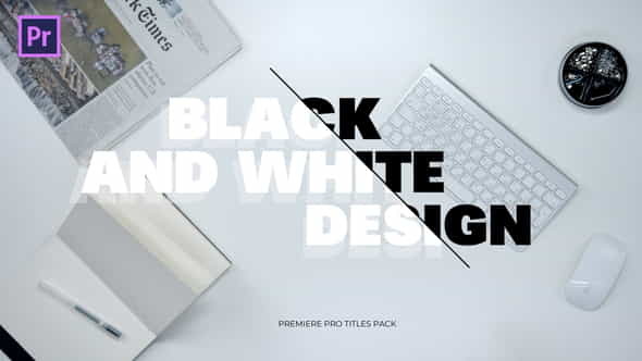 black and white titles pack - VideoHive 35325849