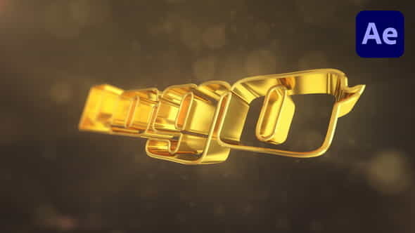 Gold 3D Logo - VideoHive 38596126