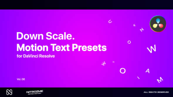 Down Scale Motion - VideoHive 47042792
