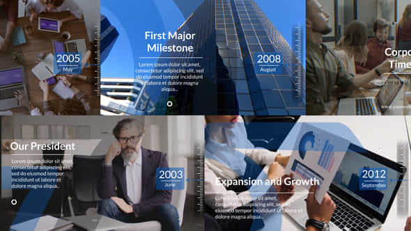 Corporate Timeline - VideoHive 57055564