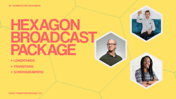 Hexagon Broadcast Package - VideoHive 36356936