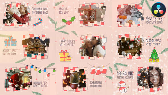 Christmas Slideshow For Davinci Resolve - VideoHive 49204932