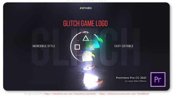 Glitch Game Logo - VideoHive 48269658