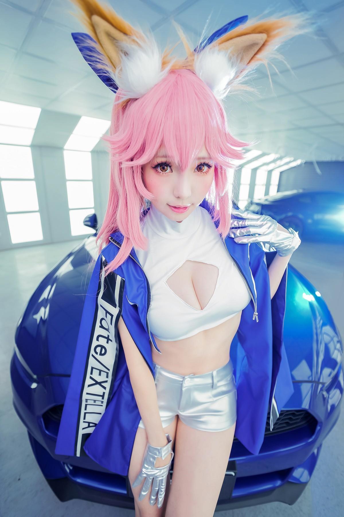 Cosplay ElyEE子 玉藻前赛车(28)