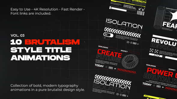 Brutalism Title Vol 03 - VideoHive 59531518