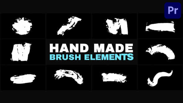 Hand Made Brush Elements Premiere Pro Mogrt - VideoHive 52553226