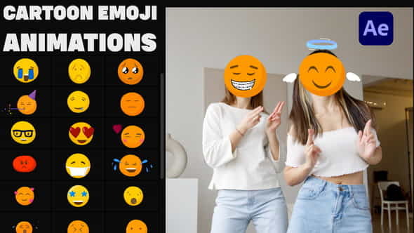 Cartoon Emoji Animations for After - VideoHive 37455122