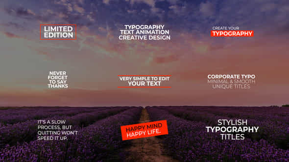 Typography Titles Text - VideoHive 46764353