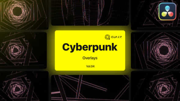 Cyberpunk Overlays - VideoHive 47632132