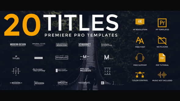 Modern Clean Titles For Premiere - VideoHive 23555245