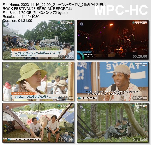 [TV-Variety] FUJI ROCK FESTIVAL ’23 SPECIAL REPORT (SSTV 2023.11.16)