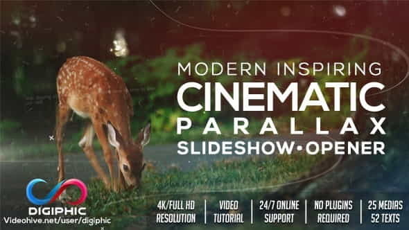Modern Inspiring Cinematic Parallax Slideshow Opener | Special Events - VideoHive 19316873