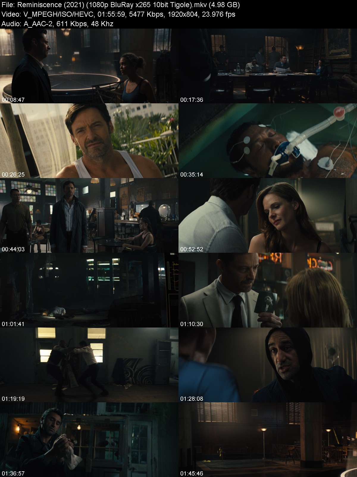 Reminiscence 2021 1080p BluRay x265 HEVC 10bit AAC 7.1-Tigole