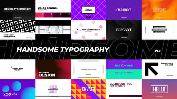 Handsome Typography Pack - VideoHive 34201469
