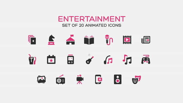 Entertainment Icons - VideoHive 35554698