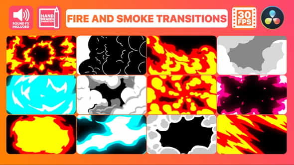 Fire And Smoke Transitions | - VideoHive 34624724