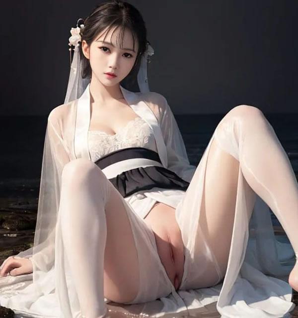 小清新的AI古风美女春意盎然让人心动(27)