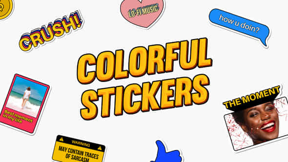 Colorful Stickers Pack - VideoHive 36909631