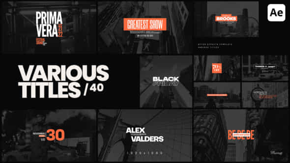 Various Titles 40 - VideoHive 49868682