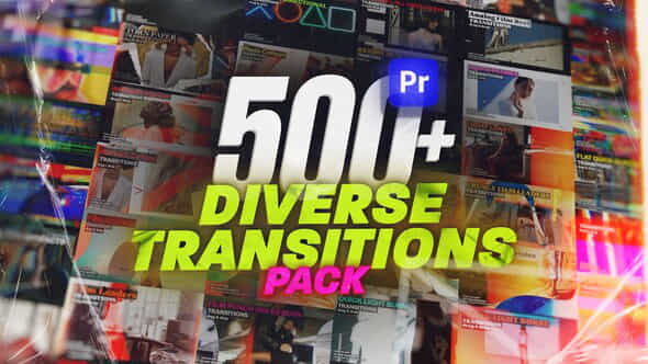 Diverse Transitions Pack For Premiere Pro Glitch Film Light Seamless Collage Paper More - VideoHive 54029369