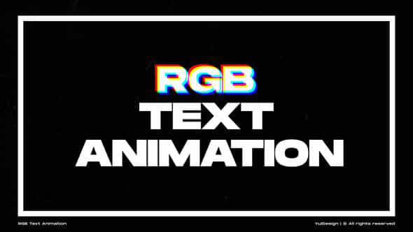 Rgb Text Animation Ae - VideoHive 49637100