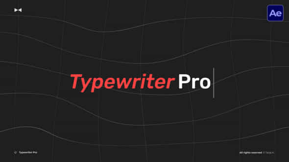 Typewriter Pro Ae - VideoHive 57335008