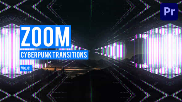 Cyberpunk Zoom Transitions - VideoHive 47927404