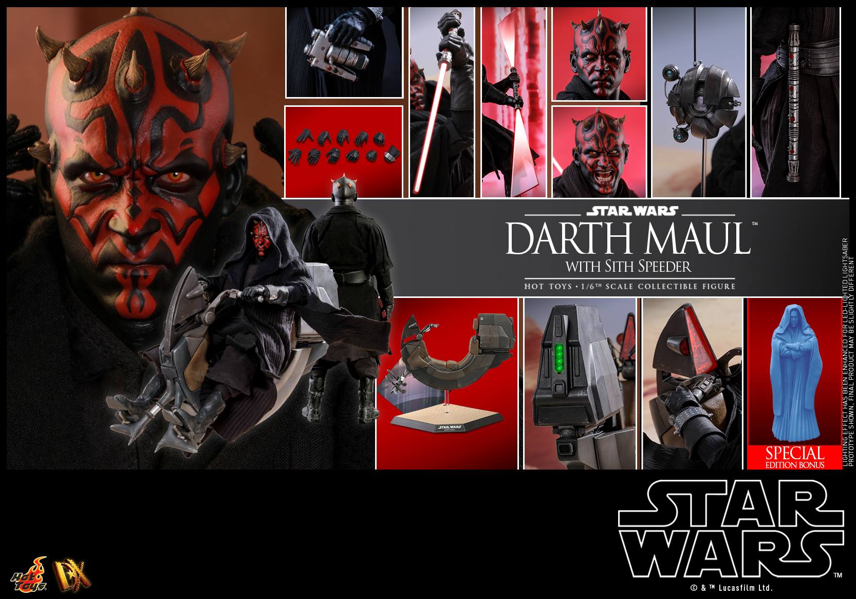 Star Wars I : The Phantom Menace : 1/6 Darth Maul with Sith Speeder (Hot Toys) N5lqvzl3_o