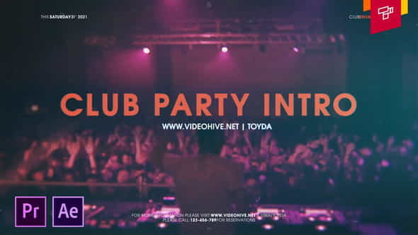 Club Party Intro - VideoHive 34003353