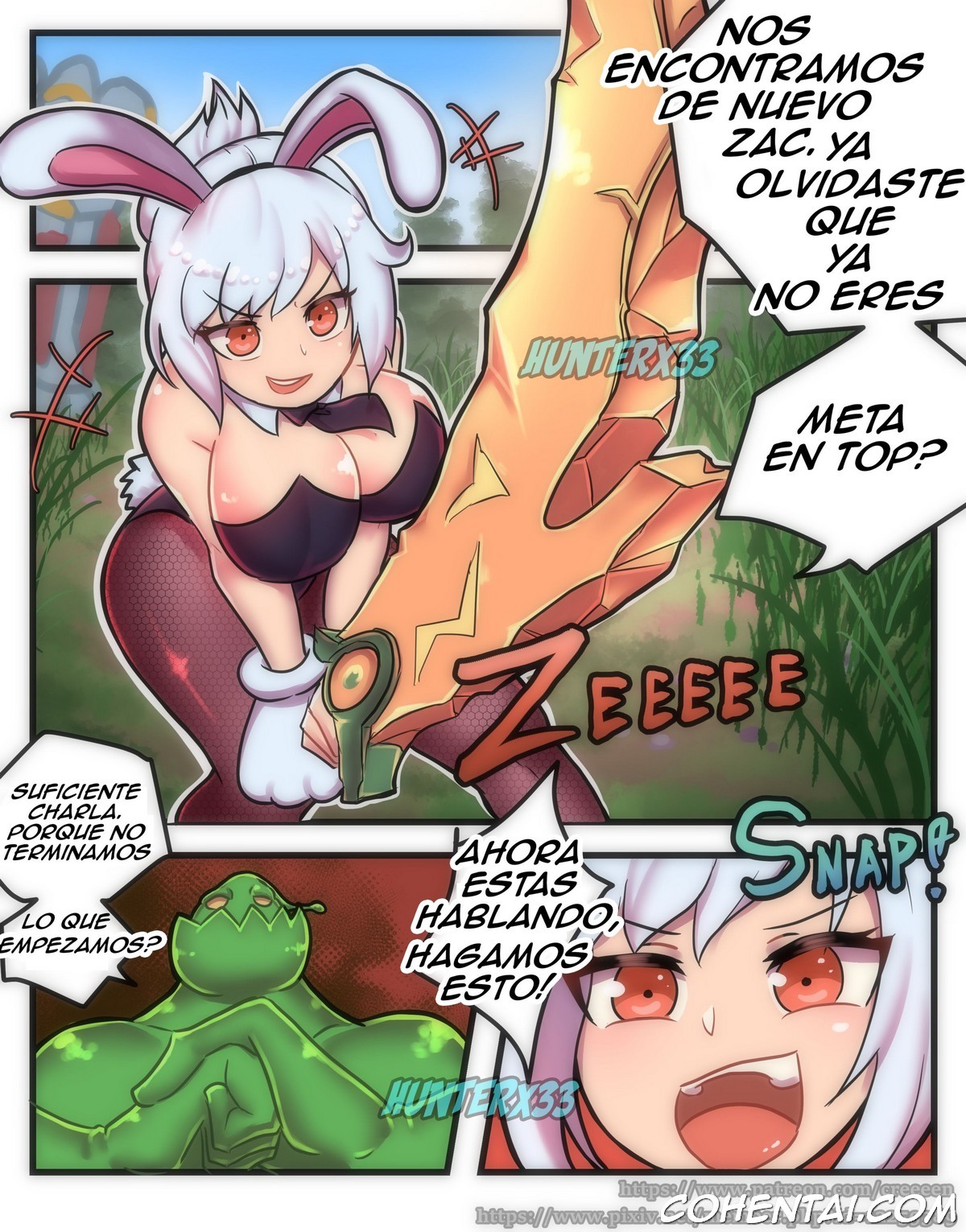 Rabbit Jelly (League of Legends) xxx comics manga porno doujin hentai español sexo League of Legends Riven Zac