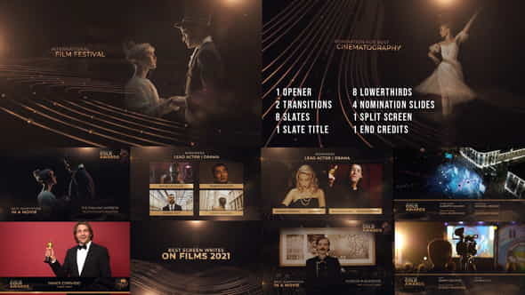 The Golden Award Show Package - VideoHive 36656444