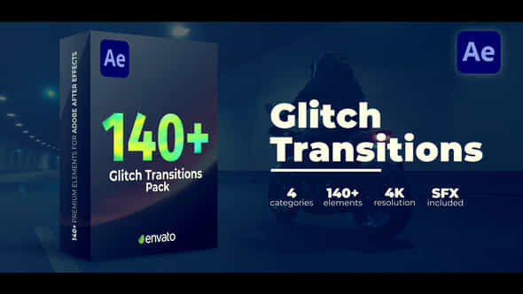 Glitch Transitions - VideoHive 43601069