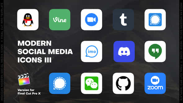 Modern Social Media Icons Iii Fcpx - VideoHive 50940325