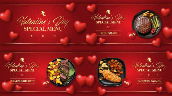 Valentines Menu Restaurant - VideoHive 35515575