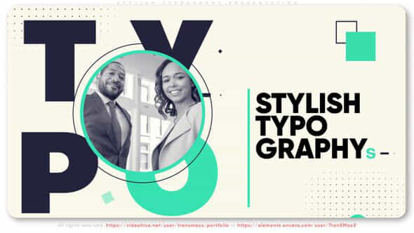 Stylish Typography Presentation - VideoHive 40233364