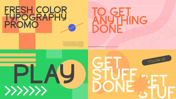 Fresh Color Typography - VideoHive 34577015