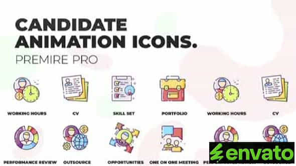 Candidate Portfolio Animation Icons Mogrt - VideoHive 36748788