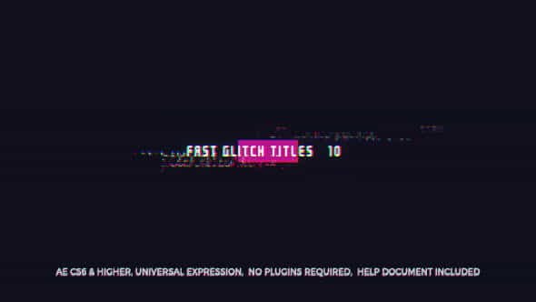 Fast Glitch Titles - VideoHive 20550021