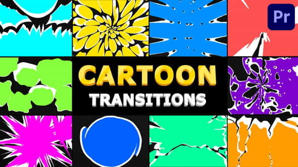 Cartoon Transitions | Premiere Pro - VideoHive 33046407
