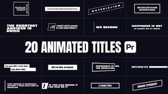 Animated Titles - VideoHive 47196363