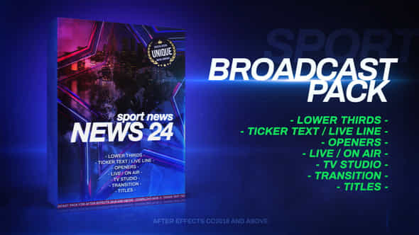 Broadcast Pack Sport News - VideoHive 27956622