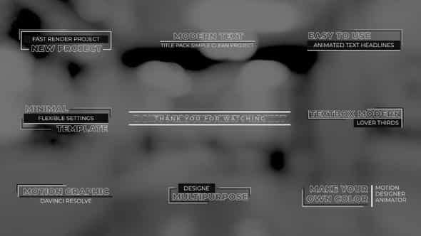 Black And White Animation Of The Lower Third Dr - VideoHive 53455611