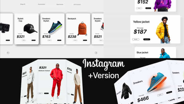 Fashion Product Carousel Sliders Instagram Social Media - VideoHive 58365549