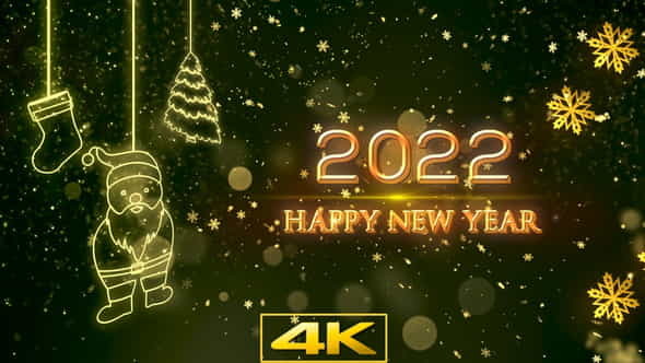 2022 Happy New Year Intro - VideoHive 34613865
