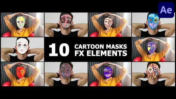 Cartoon Masks - VideoHive 47137979